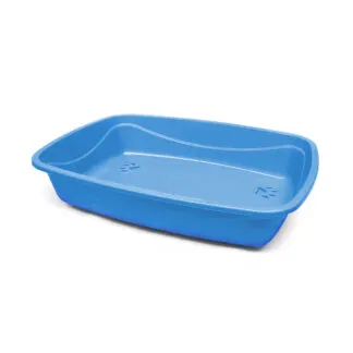 Bandeja Higiênica Luxo Patas Sani Cats para Gatos Azul Pet Injet