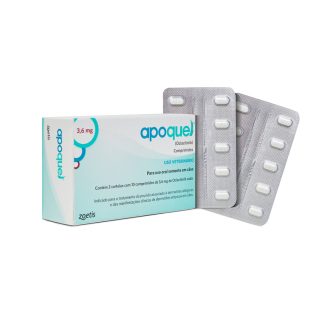 Apoquel 3,6mg Antialérgico para Cães 20 Comprimidos Zoetis