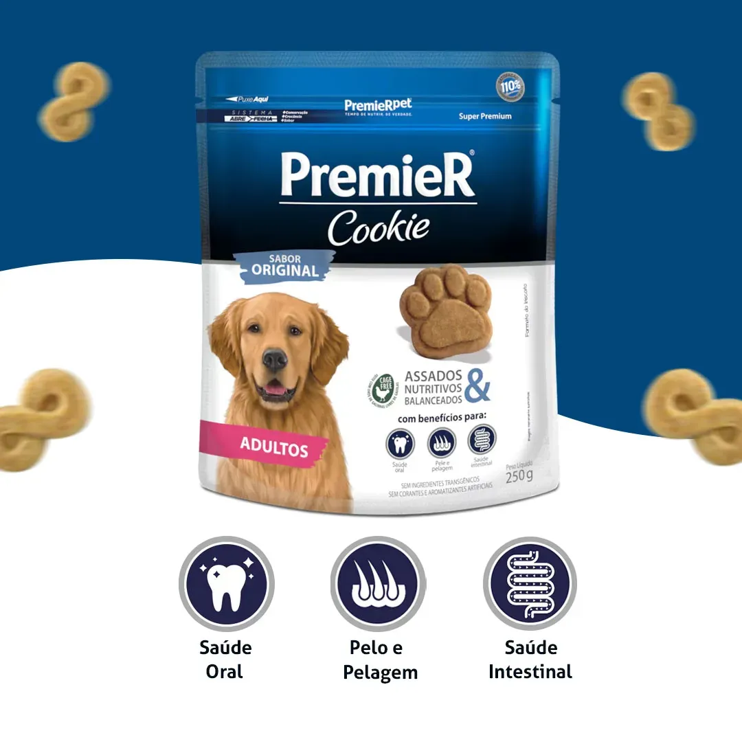 Premier Cookie Para Cães Adultos 250g - Terra Zoo