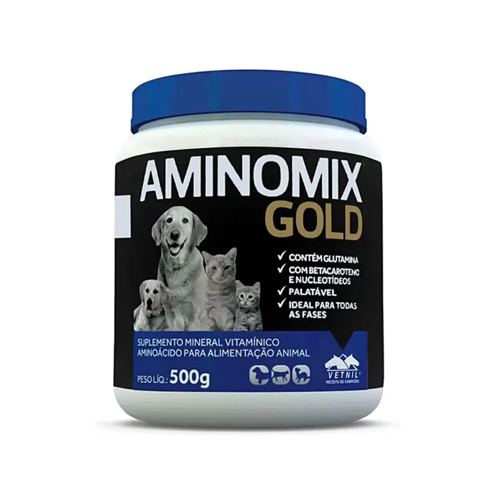 アミノゴールドEX Aminomix Gold 500g Para Cães E Gatos Vetnil - Terra Zoo