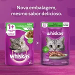 Ração Úmida Whiskas Sachê para Gatos Adultos Sabor Cordeiro 85g