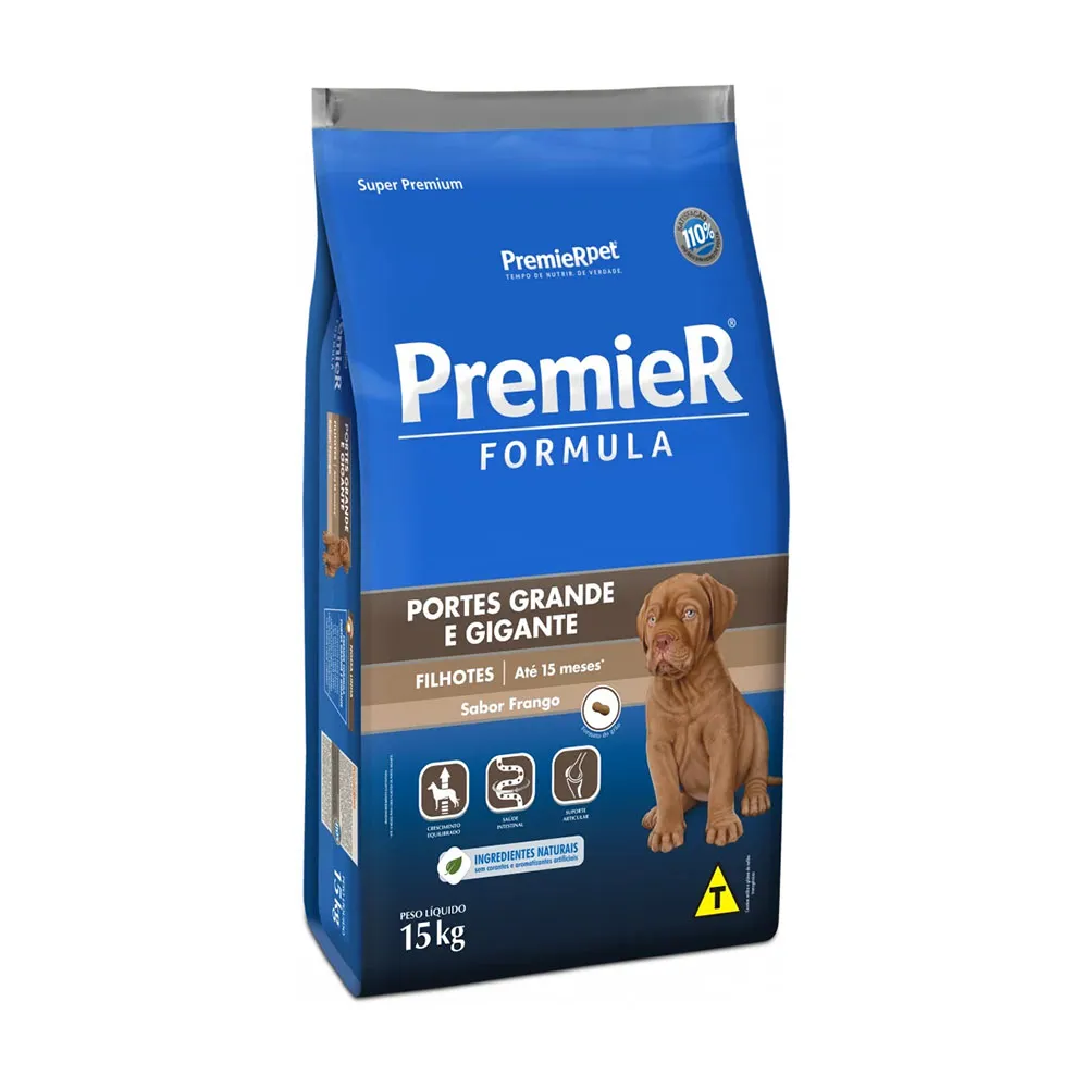 Ração Premier Fórmula Para Cães Filhotes De Raças Grandes E