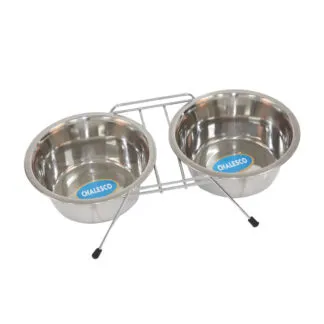 Comedouro Duplo 3 Inox 30116 Chalesco