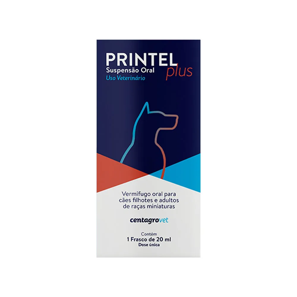 Vermífugo Printel Plus Suspensão Oral 20ml Centagro
