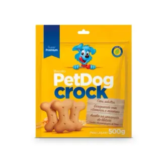 Biscoito para Cães de Raças Médias e Grandes PetDog Crock 500g