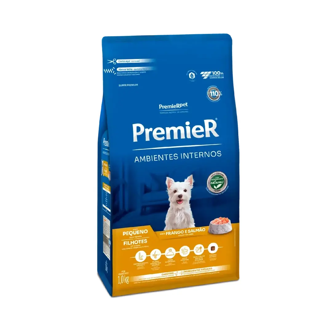 Ração Premier Ambientes Internos Para Cães Filhotes De Raças