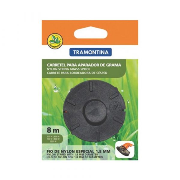 Carretel 1 fio de Nylon 1,8mm para Aparador de Grama com 8m Tramontina