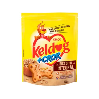 Biscoito Integral Keldog+Crok 400g Kelco