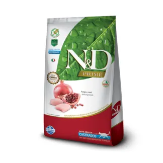 Ração Farmina N&D Prime para Gatos Castrados Sabor Frango e Romã 1,5Kg