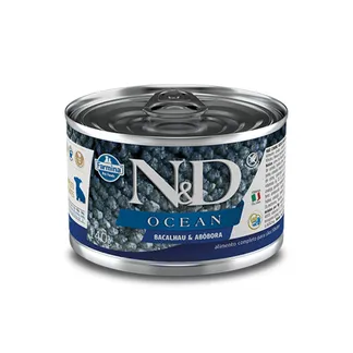 Ração Farmina Lata N&amp;D Ocean para Cães Filhotes Sabor Bacalhau e Abóbora 140g
