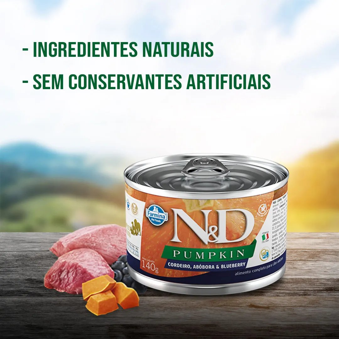 Ração Farmina Lata N&D Pumpkin Para Cães Adultos Sabor Cordeiro