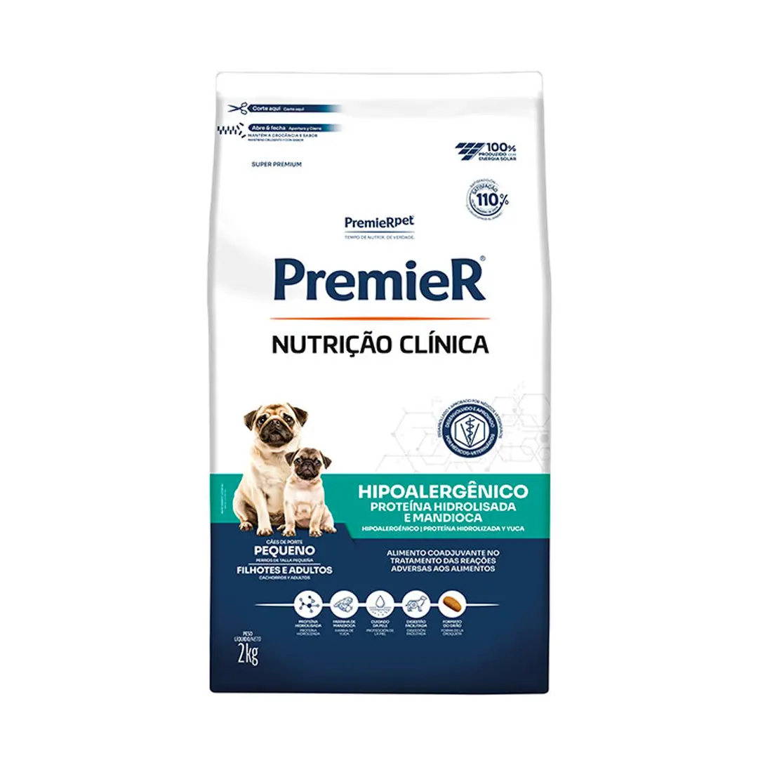 Ração Premier Nutrição Clínica Hipoalergênico Proteína Hidrolisada