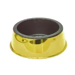 Comedouro Grande Simples Ouro Metalizado 1900ml para Cães Pet Toys