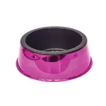Comedouro Médio Simples Rosa Metalizado para Cães 1000ml Pet Toys
