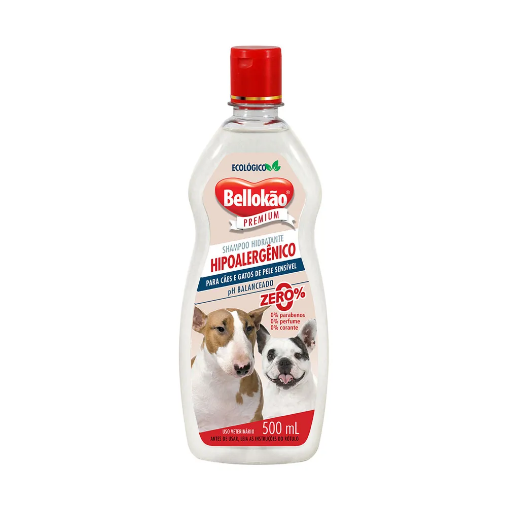 Shampoo Bellokão Hipoalergênico Para Cães E Gatos 500ml - Terra Zoo