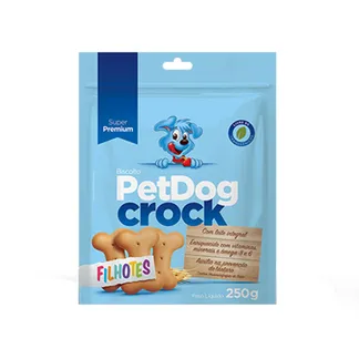 Biscoito para Cães Filhotes PetDog Crock 250g
