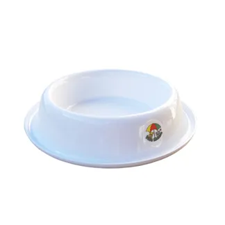 Comedouro Tigela Alumínio Branco Vida Mansa para Cães 1500ml