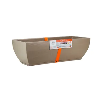 Floreira Amsterdã Grafiato 75x25cm Bege Stone Effe