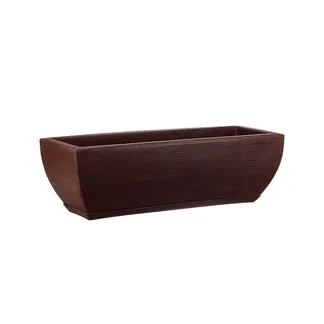 Floreira Amsterdã Grafiato 48x16cm Marrom Stone Effect