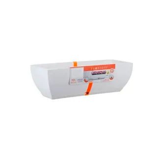 Floreira Amsterdã Grafiato 48x16cm Branco Sólido Floridis