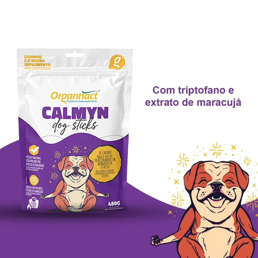 Petisco Calmyn Dog Sticks 450g Organnact - Terra Zoo