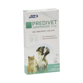 Predivet 5mg para Cães e Gatos 10 Comprimidos Mundo Animal