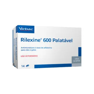 Rilexine 600mg Palatável para Cães e Gatos 14 Comprimidos Virbac