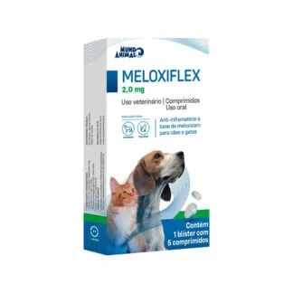 Meloxiflex 2,0mg para Cães e Gatos 5 Comprimidos Mundo Animal