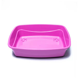 Bandeja Alta Cat Plus Grande Rosa para Gatos Pet Injet