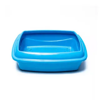 Bandeja Alta com Borda Master Cat Grande Azul Pet Injet