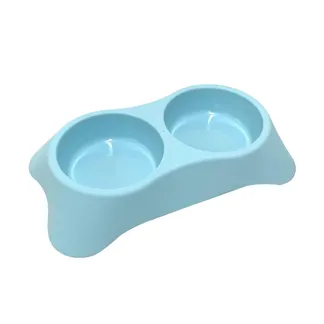 Comedouro Plástico Duplo Simples Tamanho M para Cães GR215114 Pet Next