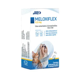 Meloxiflex 0,5mg para Cães e Gatos 10 Comprimidos Mundo Animal
