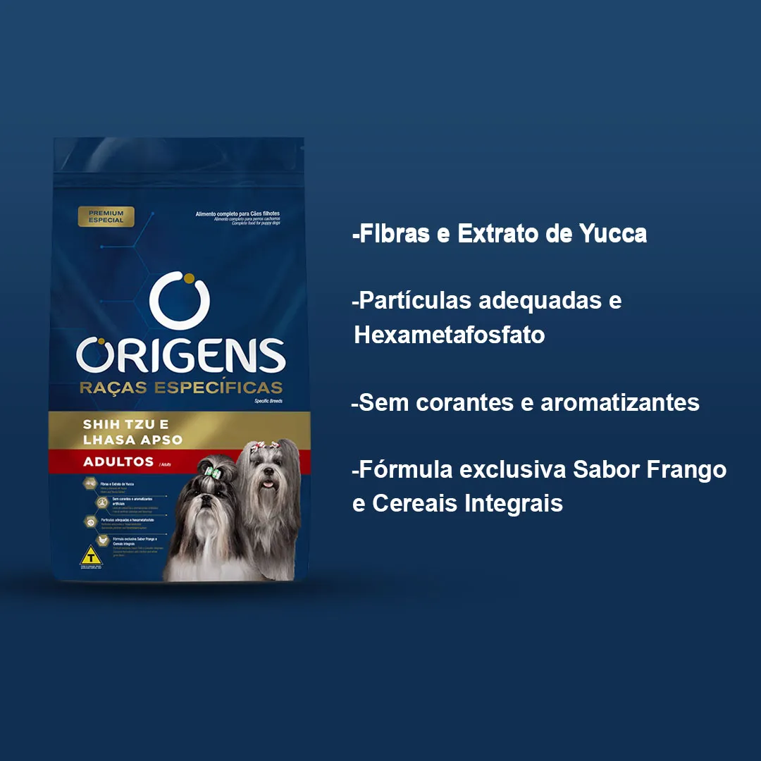 Ração Origens Raça Específicas Para Cães Adultos Shih Tzu E Lhasa
