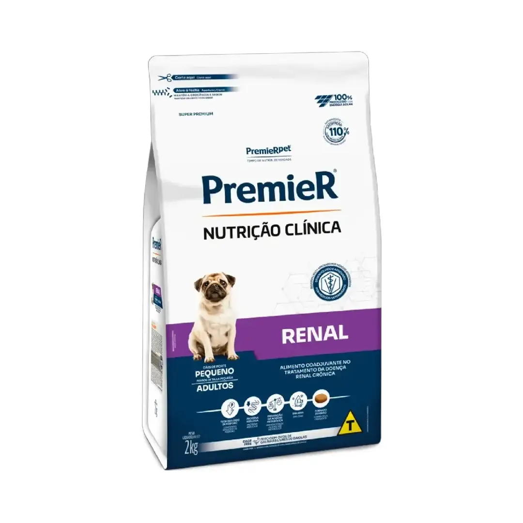 Ração Premier Nutrição Clínica Renal para Cães Adultos de Porte Pequeno 2Kg