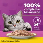 Ração Úmida Whiskas Sachê para Gatos Adultos Sabor Frango 85g