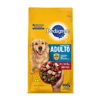 Racao Pedigree para Caes Adultos Sabor Carne, Frango e Cereais 900g