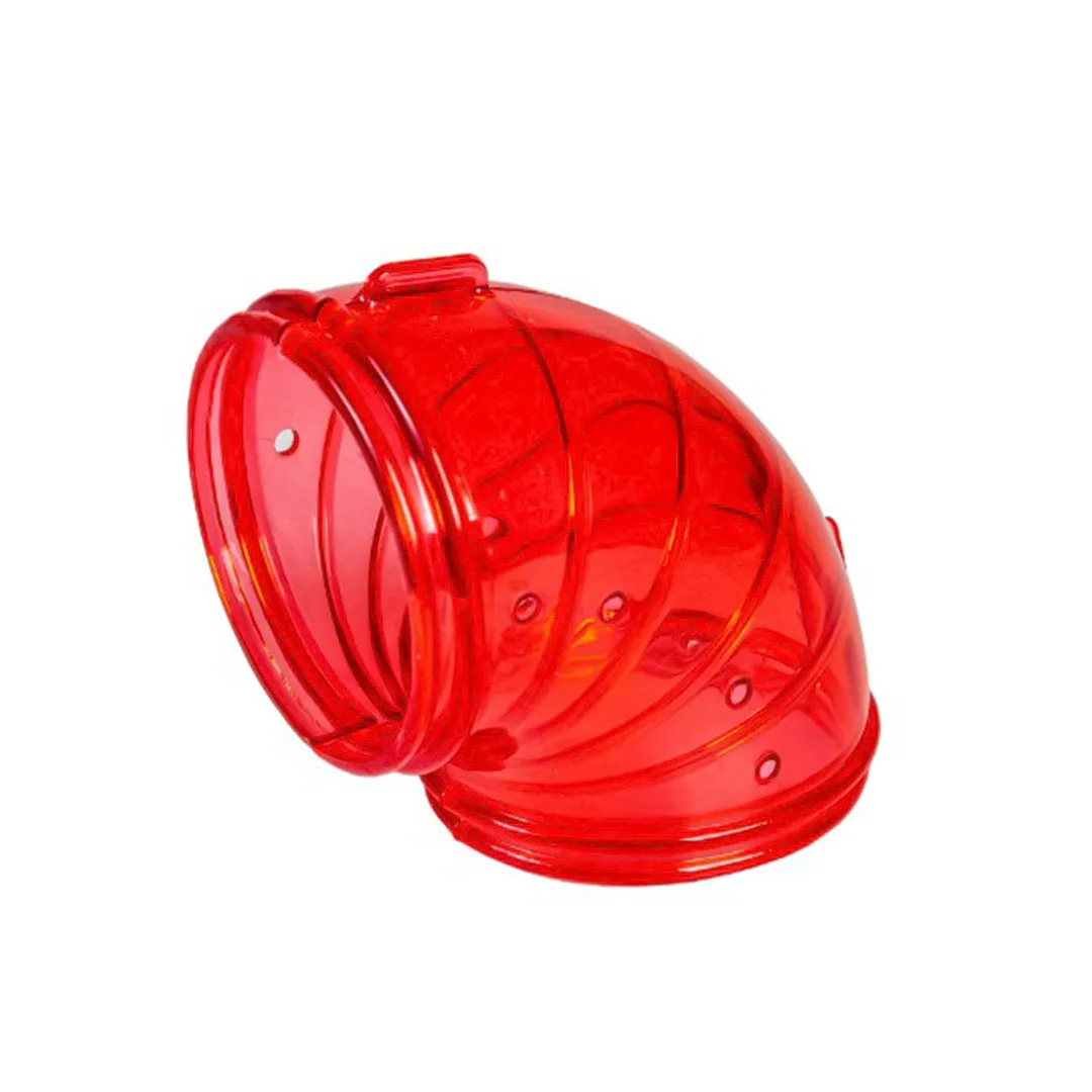 Tubo para Gaiola Hamster Modelo Curvo Jel Plast (Cores Variadas)
