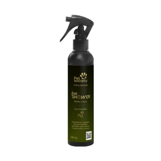 Banho a Seco Pet Society Fast Shower para Cães e Gatos 240ml