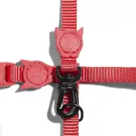 Peitoral com Guia Zee.Cat Neon Coral para Gatos