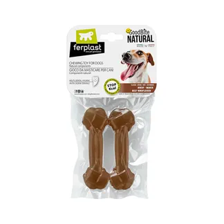 Brinquedo Osso Goodbite Natural Tamanho P para Cães Sabor Carne Ferplast