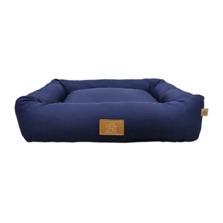 Cama Retangular Marinho Tamanho M Fábrica Pet