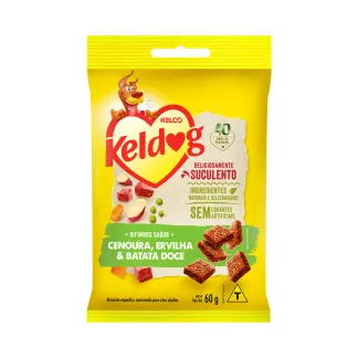 Petisco Keldog Bifinho Cenoura, Ervilha e Batata Doce para Cães 60g