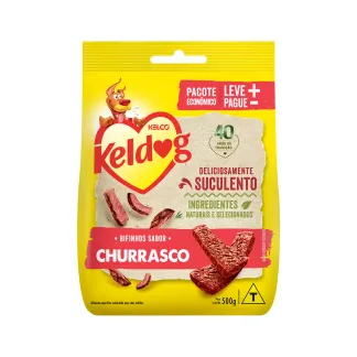 Petisco Keldog Bifinho Criadores para Cães Sabor Churrasco 500g
