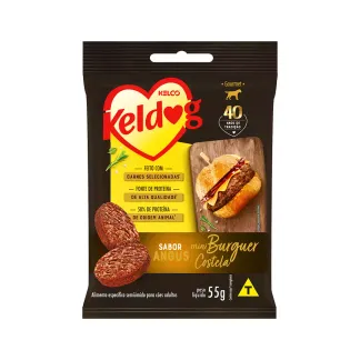Petisco Keldog Mini Hambúrguer Costela Angus para Cães 55g