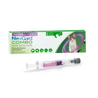 Antiparasitário Nexgard Combo 0,3ml para Gatos Entre 0,8Kg e < 2,5Kg 1 Pipeta