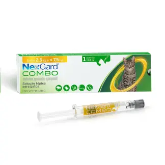 Antiparasitário Nexgard Combo 0,9ml para Gatos Entre 2,5Kg e < 7,5Kg 1 Pipeta