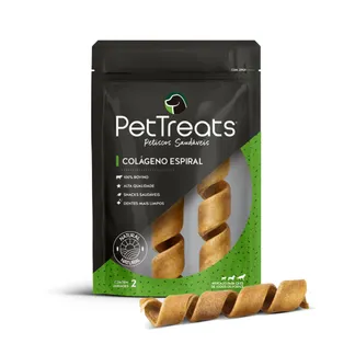 Petisco Pet Treats Colágeno Espiral para Cães 2 Unidades