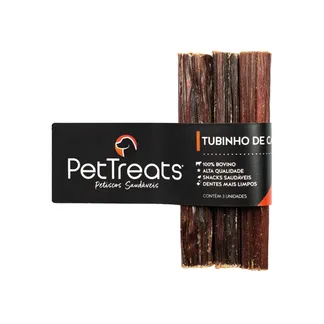 Petisco Pet Treats Tubinho de Carne para Cães 3 Unidades