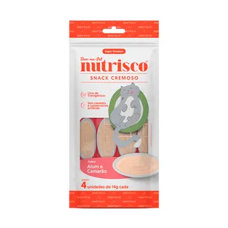 Petisco Snack Nutrisco para Gatos Sabor Atum e Camarão 56g