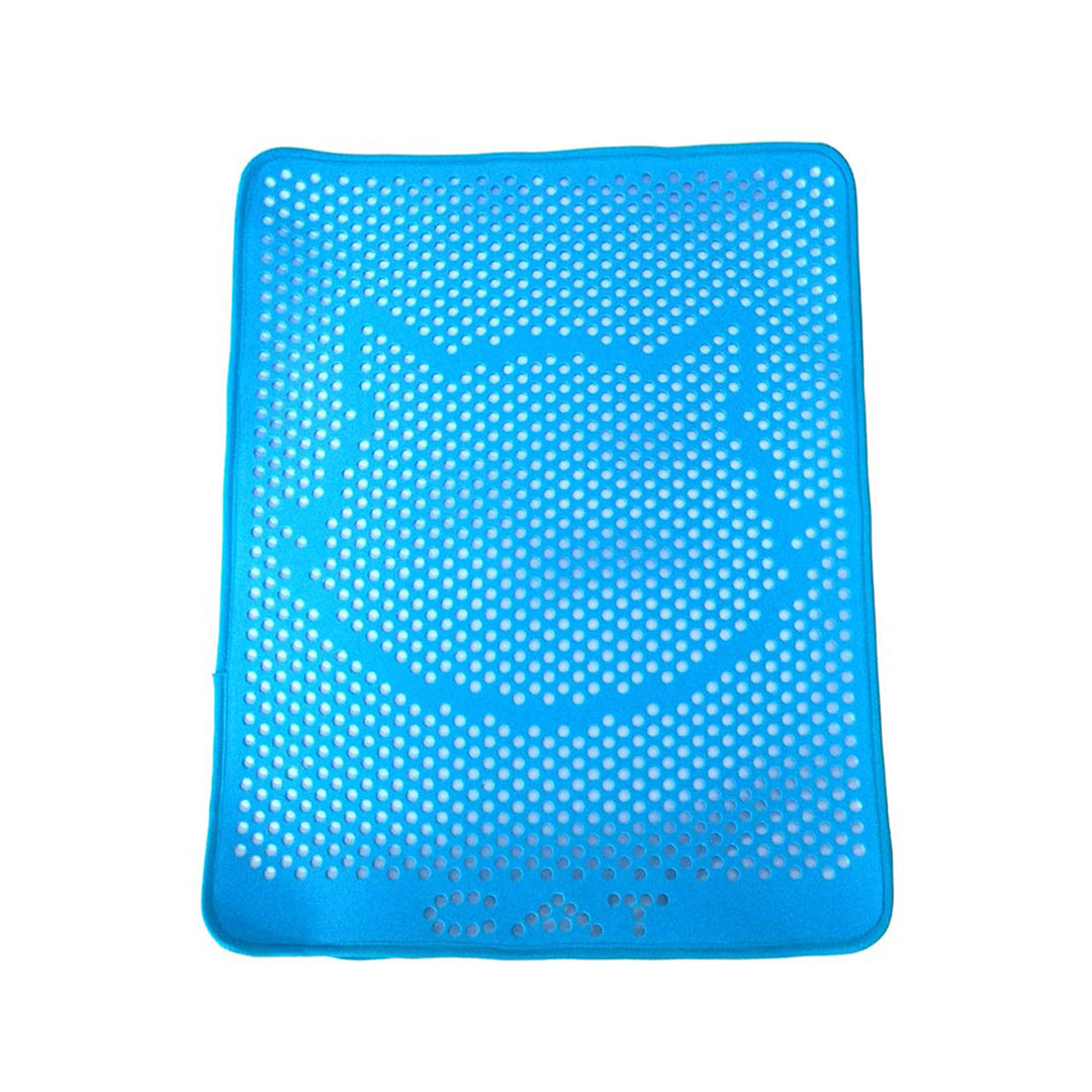 Tapete Coletor de Areia 68x56cm Azul para Gatos São Benedito Pet